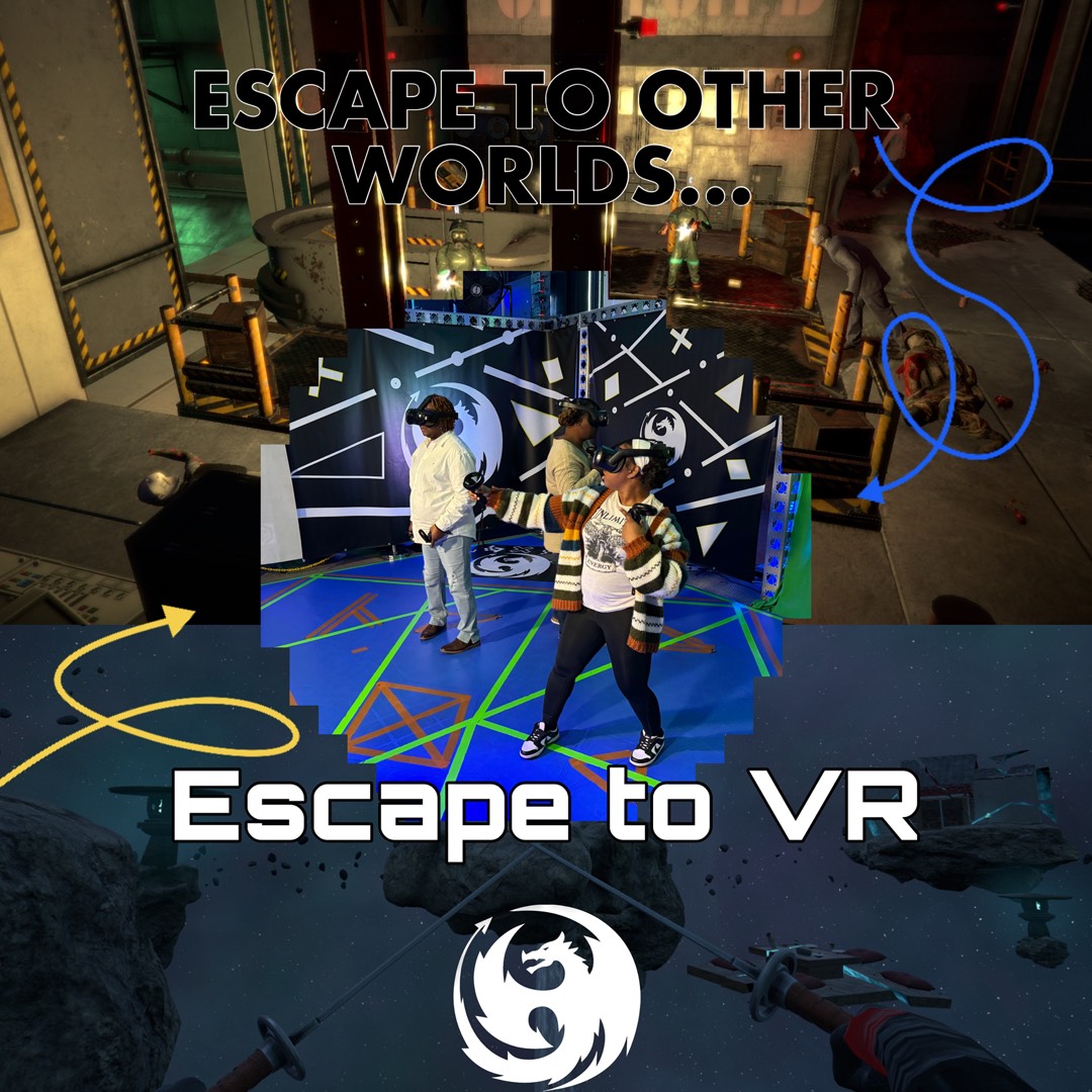 Family enjoying indoor VR gaming on a rainy day in Carlsbad